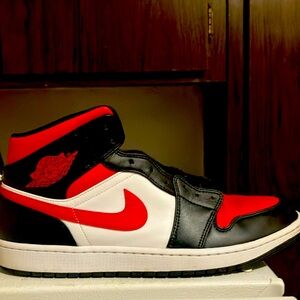 Jordan 1s. Red Toe edition and new.